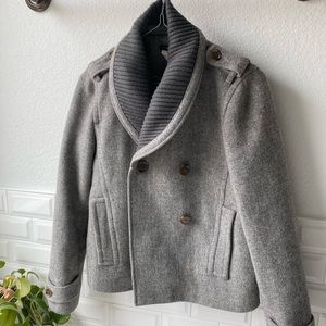 JCrew Grey Peacoat